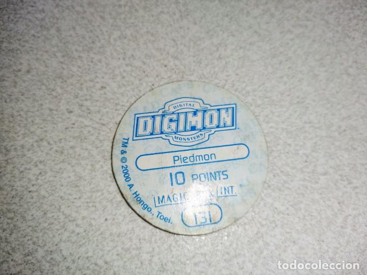 Coleccionismo cromos antiguos: tazo digimon digital monsters Piedmon - Foto 2