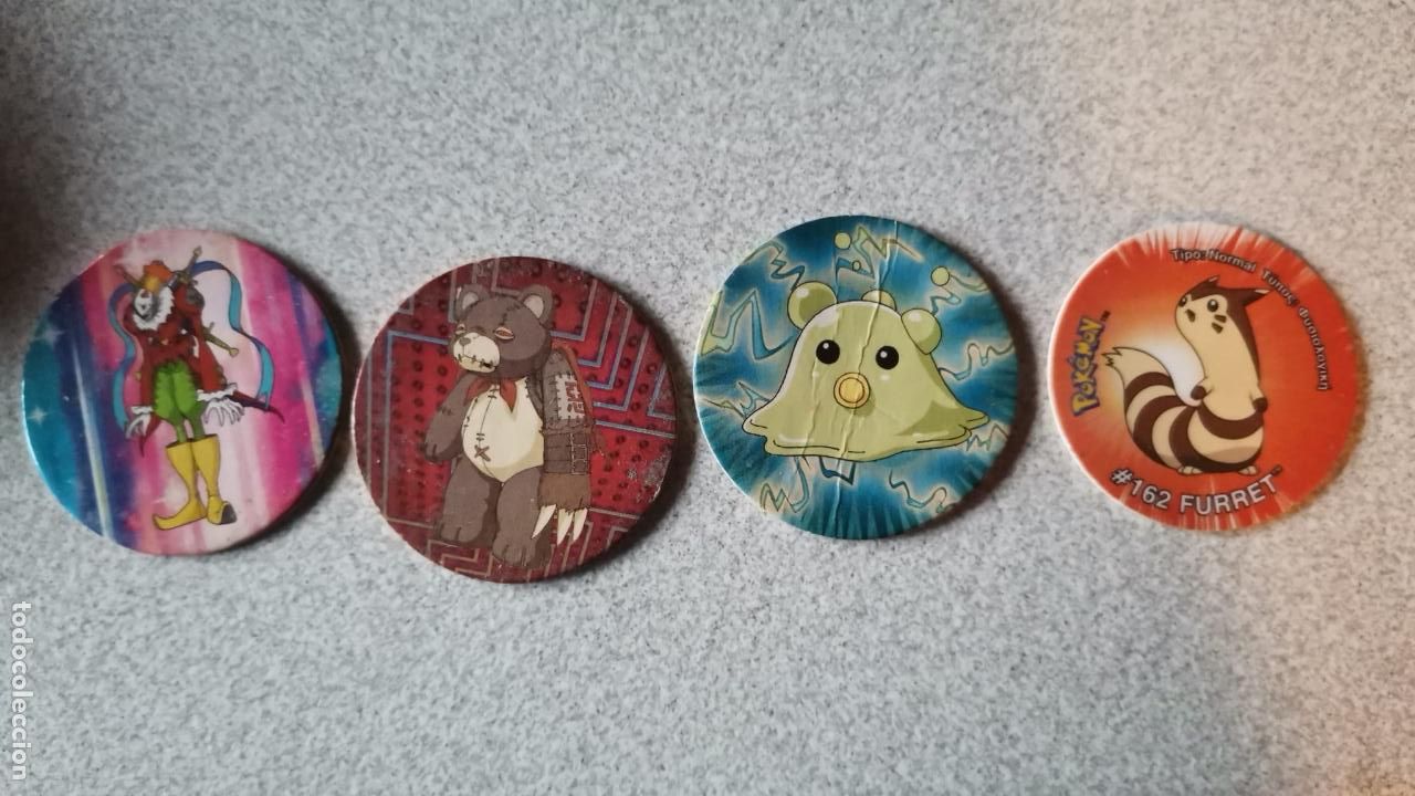 Coleccionismo cromos antiguos: lote 4 tazos pokemon digimon - Foto 1