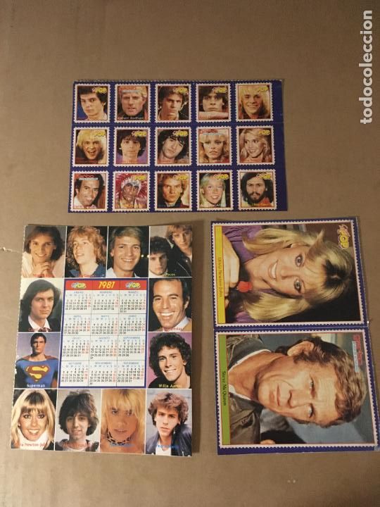 Coleccionismo Cromos antiguos: lote cromos revista garbo y super pop a&ntilde;os 80