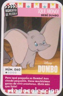 Coleccionismo Cromos antiguos: cromo 060 DUMBO MOMENTOS DE PEL&Iacute;CULA Disney CARREFOUR M