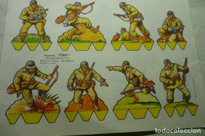 Coleccionismo cromos antiguos: hoja recortable soldados chic - Foto 1