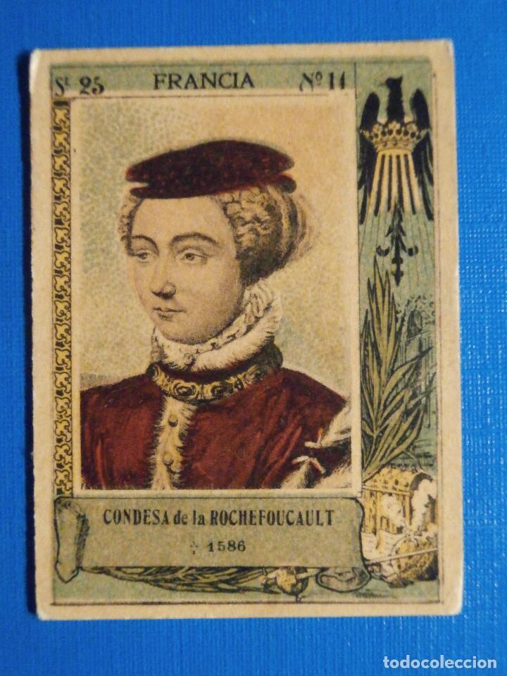 Collectable Antique Stickers: CROMO FOTOTIPIA CAJAS DE CERILLAS N&ordm; 11 SERIE 25 - Condesa de Rochefoucault - Mujeres nobles
