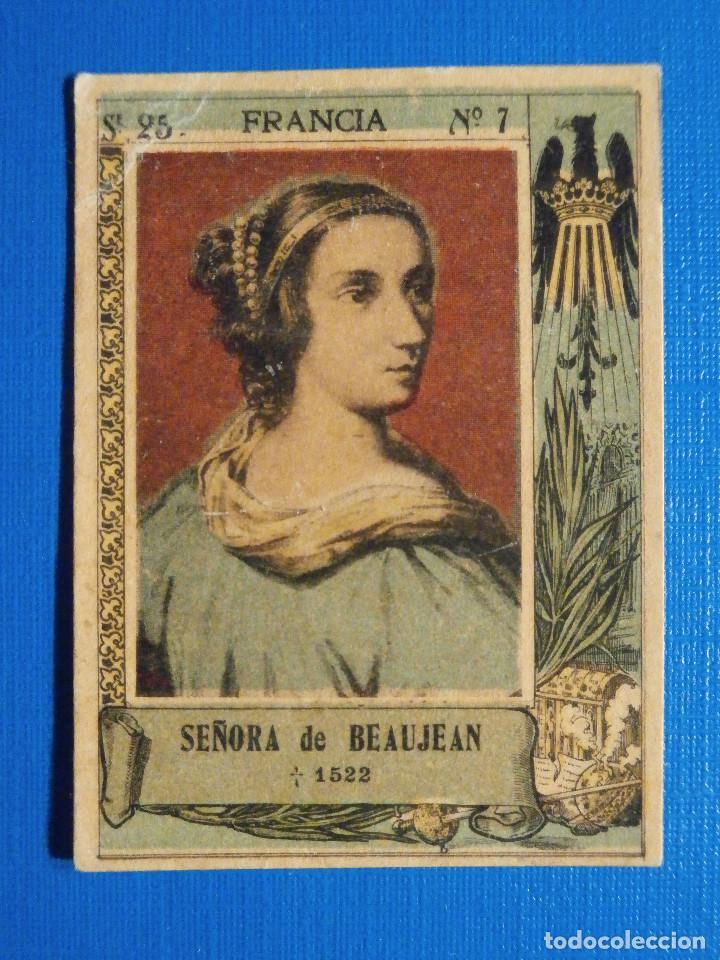 Collectable Antique Stickers: CROMO FOTOTIPIA CAJAS DE CERILLAS N&ordm; 7 SERIE 25 - Se&ntilde;ora Beaujean - Mujeres nobles