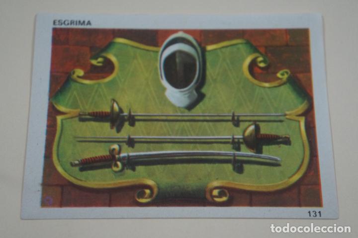 Coleccionismo Cromos antiguos: CROMO DE ESGRIMA DESPEGADO N&ordm; 131 A&Ntilde;O 1968 DEL ALBUM CONTAMOS CONTIGO DE COLED