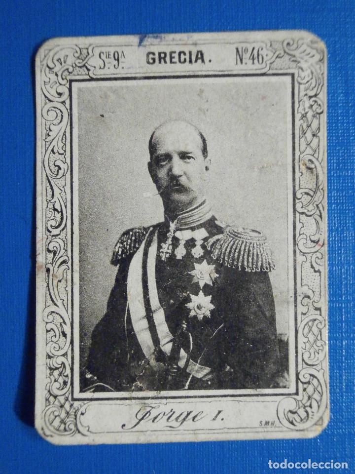 Collectable Antique Stickers: FOTOTIPIA SERIE 9 REYES, PRINCIPES, REINAS - N&ordm; 46 - CERILLAS - Grecia - Jorge I