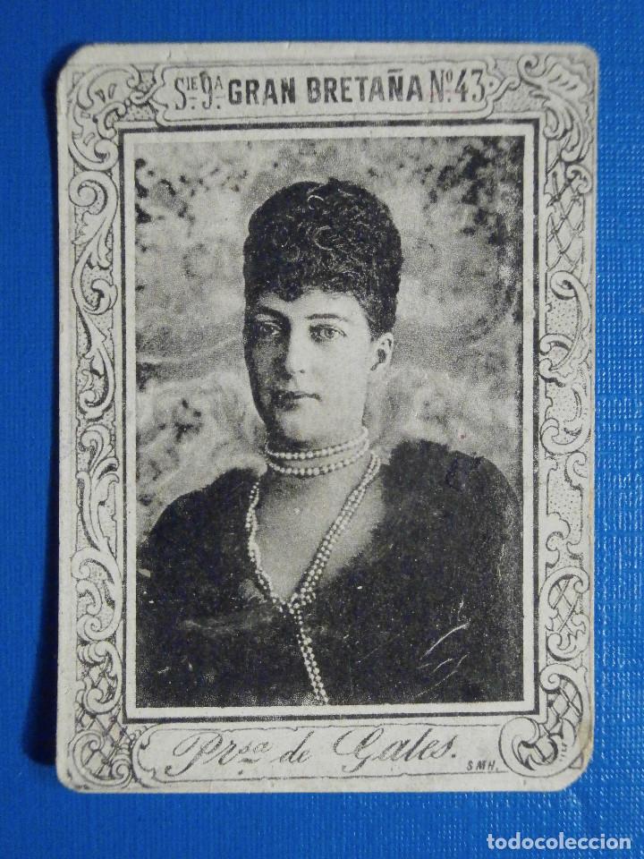 Collectable Antique Stickers: FOTOTIPIA SERIE 9 REYES, PRINCIPES, REINAS - N&ordm; 43 - CERILLAS - Gran Breta&ntilde;a - Princesa de Gales
