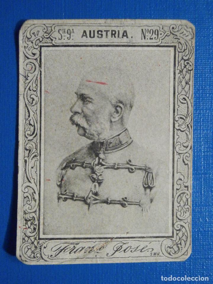 Collectable Antique Stickers: FOTOTIPIA SERIE 9 REYES, PRINCIPES, REINAS - N&ordm; 29 - CERILLAS - Austria - Francisco Joses