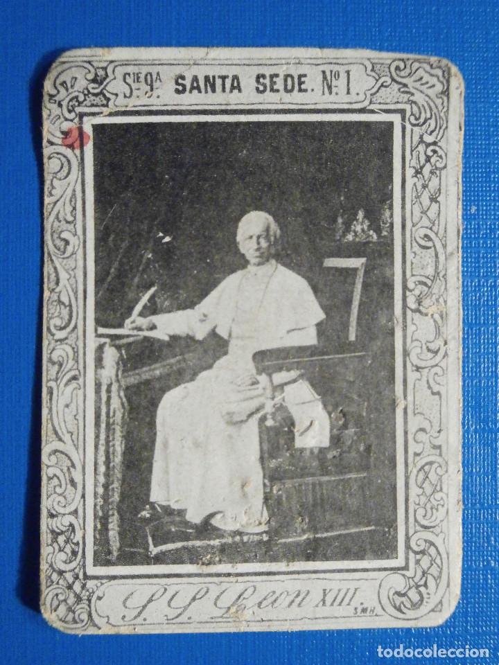Collectable Antique Stickers: Fototipia Cerillas Serie 9 - Realeza - N&ordm; 1 - Santa Sede - Su Santidad Le&oacute;n XIII