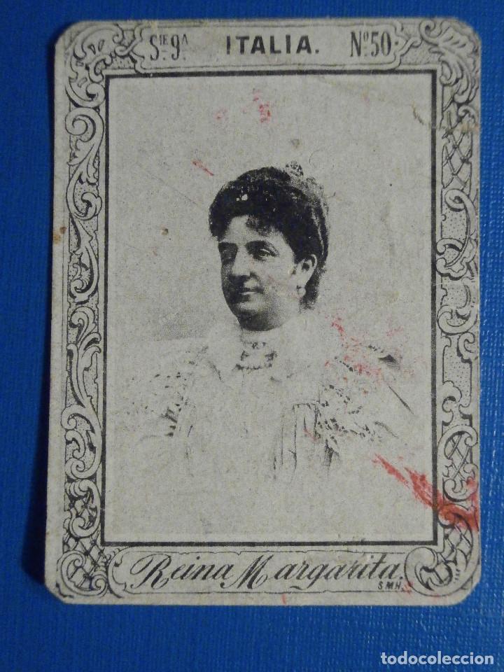 Collectable Antique Stickers: Fototipia Cerillas Serie 9 - Realeza - N&ordm; 50 - Italia - Reina Margarita