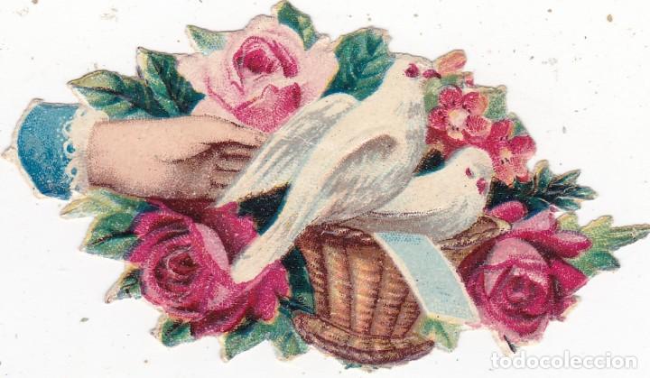 Coleccionismo Cromos antiguos: cromo finales siglo XIX troquelado