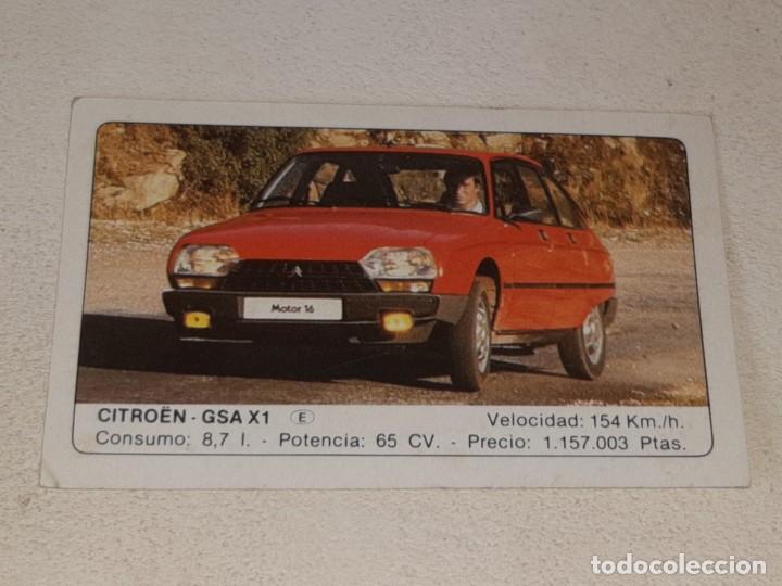 Coleccionismo Cromos antiguos: ANTIGUO CROMO N&ordm; 34 ALBUM COCHES - CITROEN GSA X1 - EDICIONES UNIDAS A&Ntilde;O 1986 SIN PEGAR