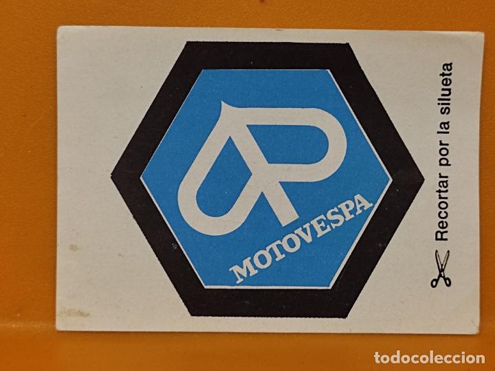 Coleccionismo Cromos antiguos: VESPA MOTO LOGOTIPO CROMO NUNCA PEGADO PROMO PASTELITOS 70, S N&ordm; 48 A