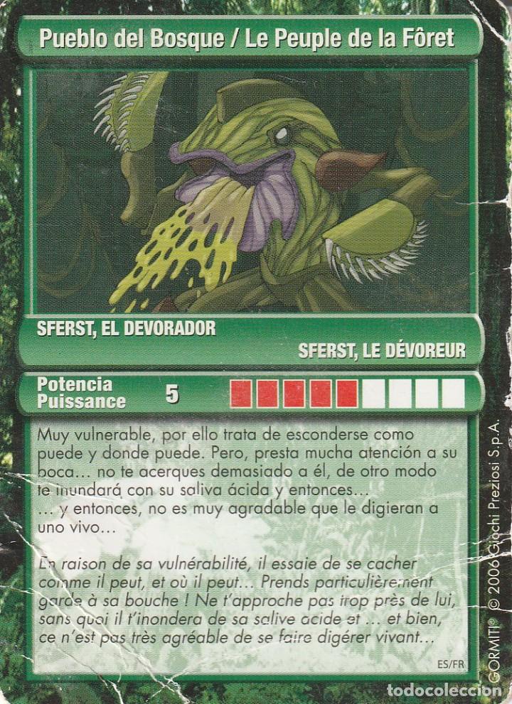 Coleccionismo cromos antiguos: 1 GORMITI - PUEBLO DEL BOSQUE - SFERST EL DEVORADOR - LOS INVENCIBLES SE&Ntilde;ORES DE LA NATURALEZA