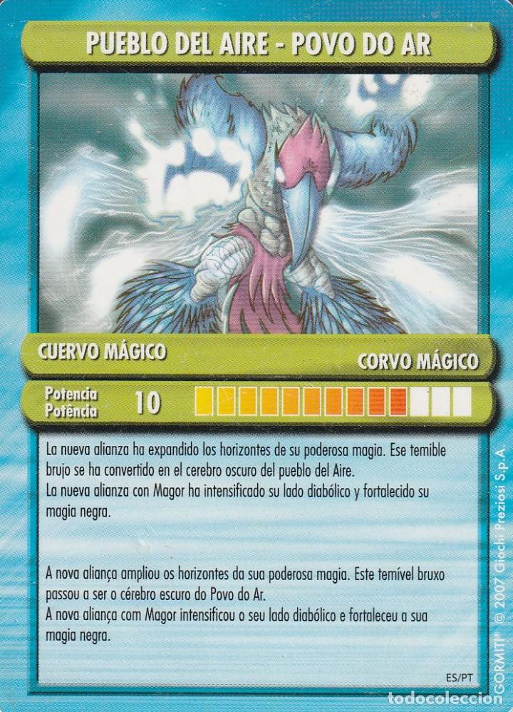 Coleccionismo cromos antiguos: 1 GORMITI - PUEBLO DEL AIRE - CUERVO MAGICO - LOS INVENCIBLES SE&Ntilde;ORES DE LA NATURALEZA