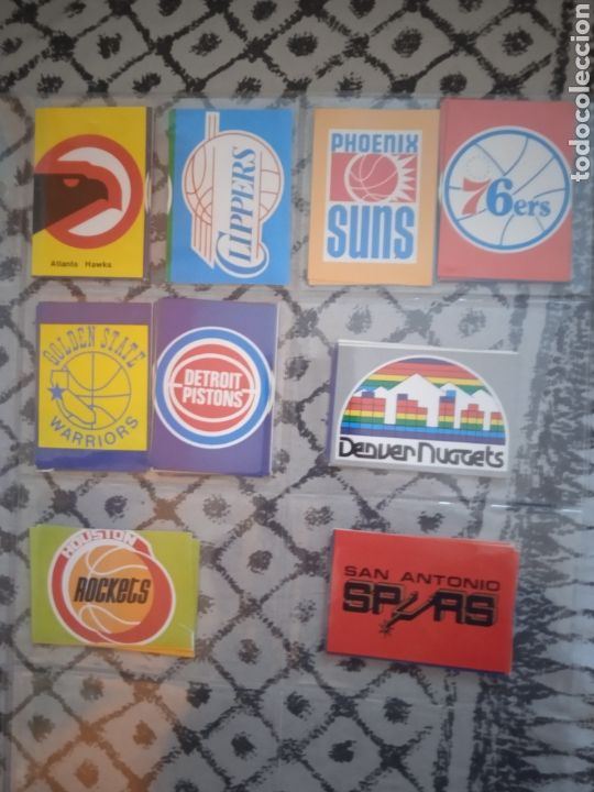Coleccionismo cromos antiguos: Lote 9 pegatinas NBA - Foto 1