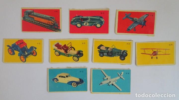 Colecionismo Cromos antigos: LOTE DE 9 ANTIGUOS CROMOS ,ALBUM HISTORIA DEL TRANSPORTE, VER FOTOS