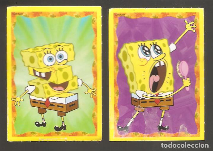 Coleccionismo cromos antiguos: 2 CROMOS BOB ESPONJA PANINI 2010 - Foto 1