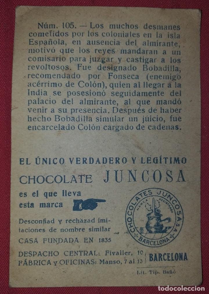Coleccionismo cromos antiguos: 5 CROMOS CHOCOLATE JUNCOSA - Foto 2