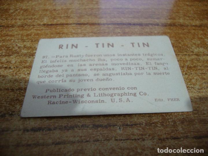 Coleccionismo cromos antiguos: CROMO RIN TIN TIN N&ordm; 97 - Foto 2
