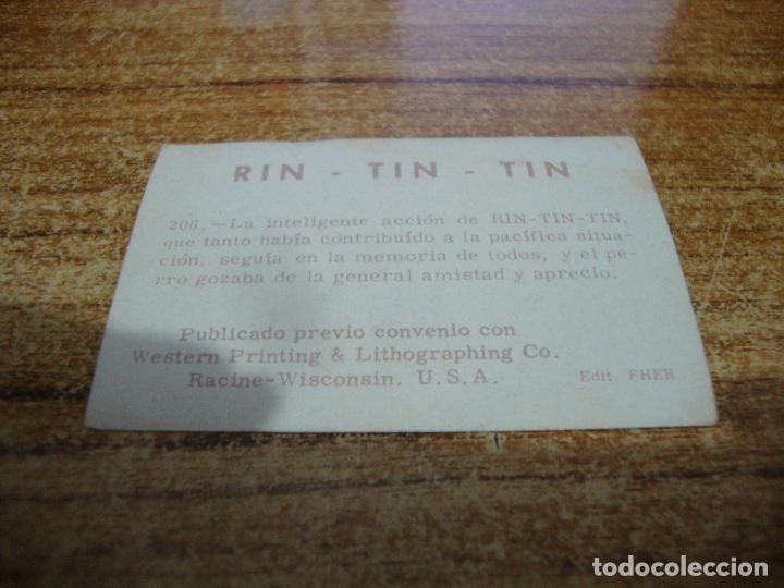 Coleccionismo cromos antiguos: CROMO RIN TIN TIN N&ordm; 206 - Foto 2