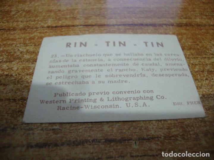 Coleccionismo cromos antiguos: CROMO RIN TIN TIN N&ordm; 23 - Foto 2