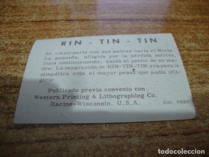 Coleccionismo cromos antiguos: CROMO RIN TIN TIN N&ordm; 30 - Foto 2