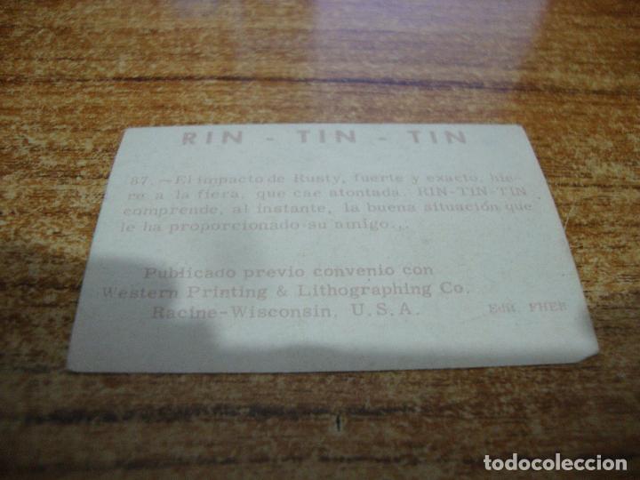 Coleccionismo cromos antiguos: CROMO RIN TIN TIN N&ordm; 87 - Foto 2