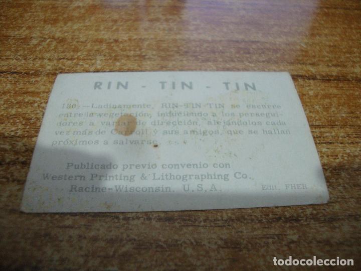 Coleccionismo cromos antiguos: CROMO RIN TIN TIN N&ordm; 180 - Foto 2