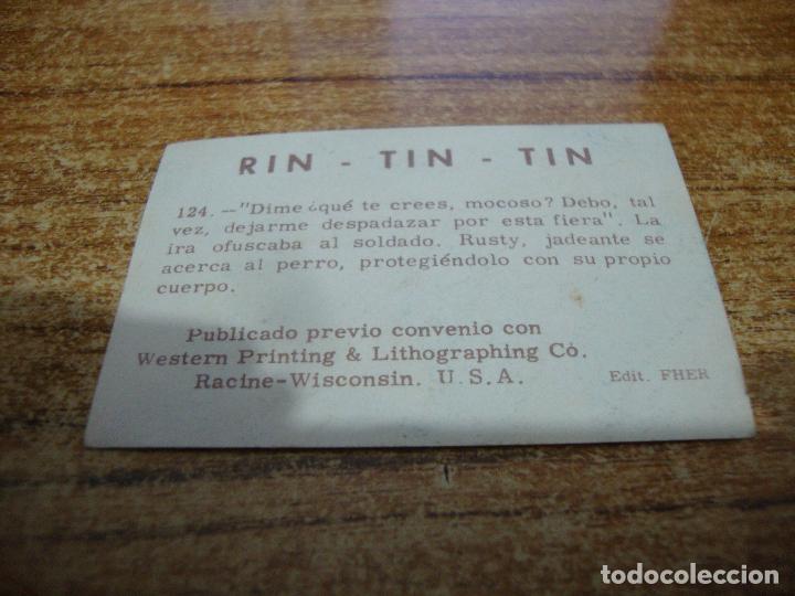 Coleccionismo cromos antiguos: CROMO RIN TIN TIN N&ordm; 124 - Foto 2