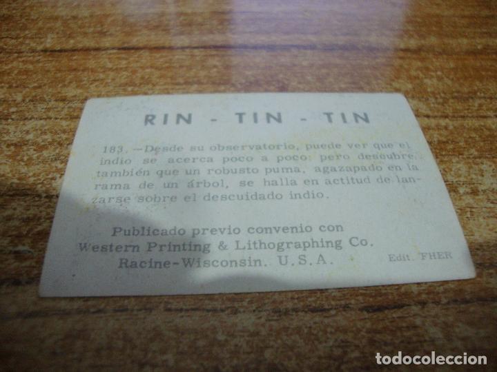 Coleccionismo cromos antiguos: CROMO RIN TIN TIN N&ordm; 183 - Foto 2