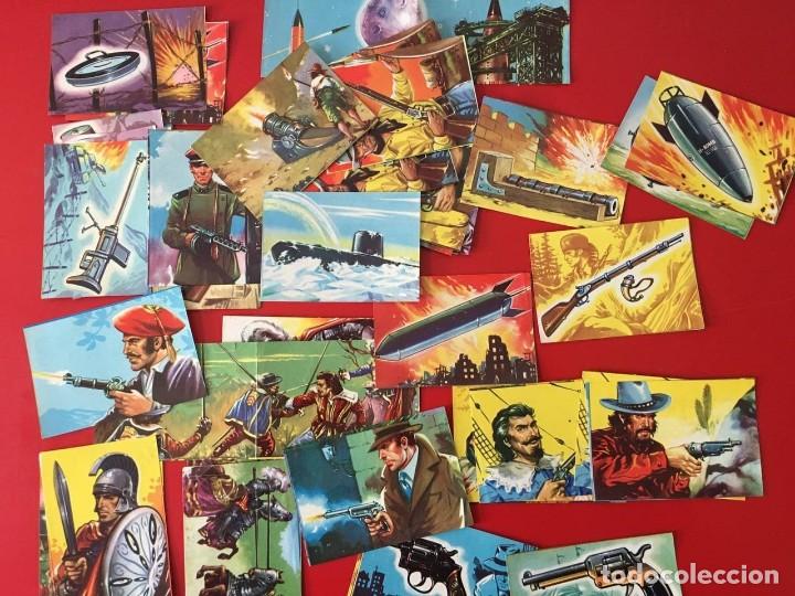 Collezionismo Figurine antiche: LOTE DE CROMOS DEL ALBUM ARMAS ANTIGUAS Y MODERNAS / 46 CROMOS