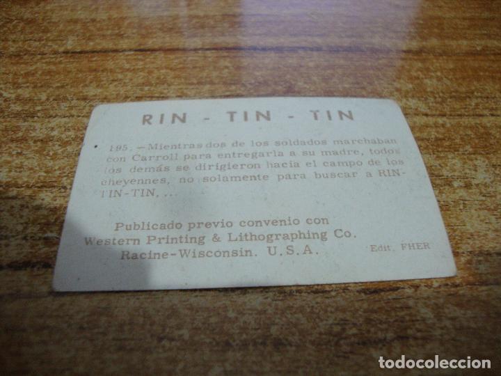 Coleccionismo cromos antiguos: CROMO RIN TIN TIN N&ordm; 195 - Foto 2