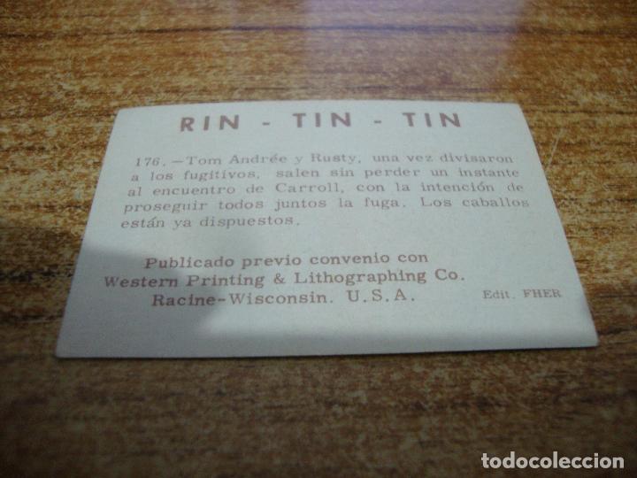 Coleccionismo cromos antiguos: CROMO RIN TIN TIN N&ordm; 176 - Foto 2