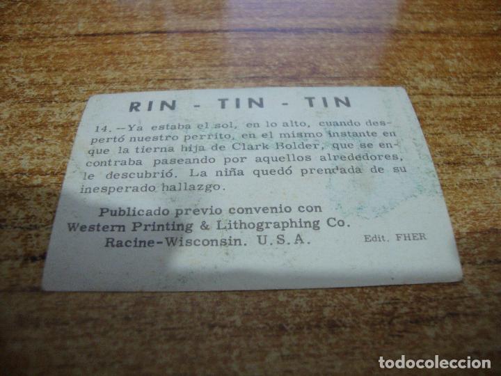 Coleccionismo cromos antiguos: CROMO RIN TIN TIN N&ordm; 14 - Foto 2