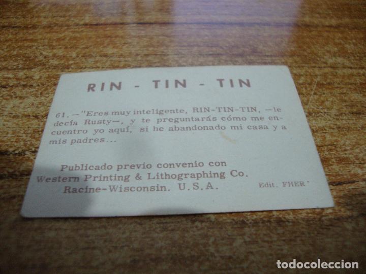 Coleccionismo cromos antiguos: CROMO RIN TIN TIN N&ordm; 61 - Foto 2
