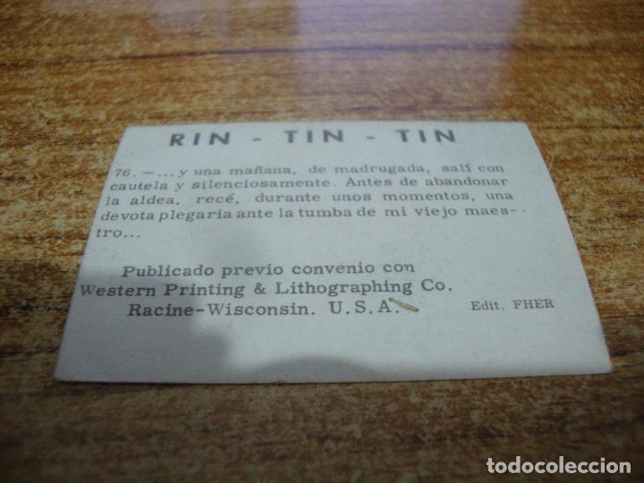 Coleccionismo cromos antiguos: CROMO RIN TIN TIN N&ordm; 76 - Foto 2