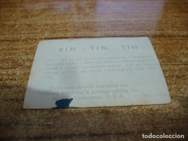Coleccionismo cromos antiguos: CROMO RIN TIN TIN N&ordm; 207 - Foto 2