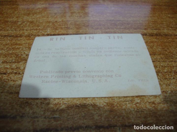 Coleccionismo cromos antiguos: CROMO RIN TIN TIN N&ordm; 54 - Foto 2
