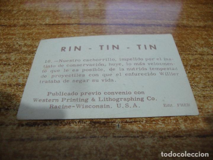 Coleccionismo cromos antiguos: CROMO RIN TIN TIN N&ordm; 10 - Foto 2