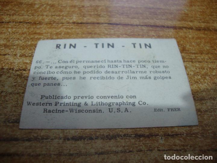 Coleccionismo cromos antiguos: CROMO RIN TIN TIN N&ordm; 66 - Foto 2