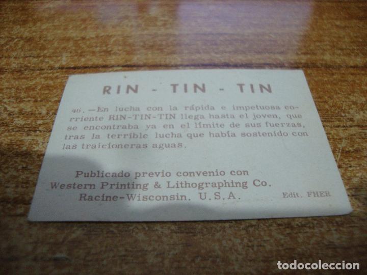 Coleccionismo cromos antiguos: CROMO RIN TIN TIN N&ordm; 46 - Foto 2