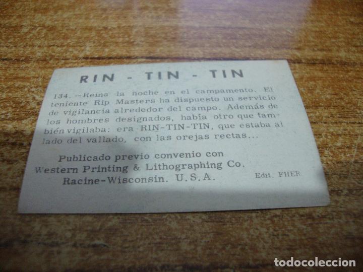Coleccionismo cromos antiguos: CROMO RIN TIN TIN N&ordm; 134 - Foto 2