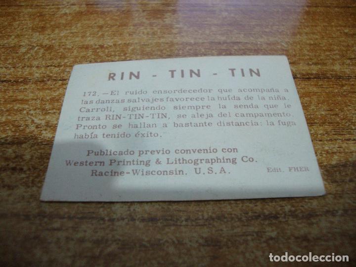 Coleccionismo cromos antiguos: CROMO RIN TIN TIN N&ordm; 172 - Foto 2