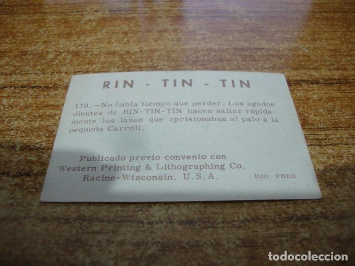 Coleccionismo cromos antiguos: CROMO RIN TIN TIN N&ordm; 170 - Foto 2