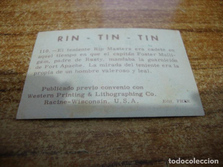 Coleccionismo cromos antiguos: CROMO RIN TIN TIN N&ordm; 110 - Foto 2