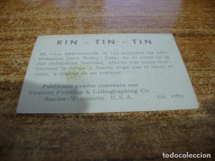 Coleccionismo cromos antiguos: CROMO RIN TIN TIN N&ordm; 99 - Foto 2