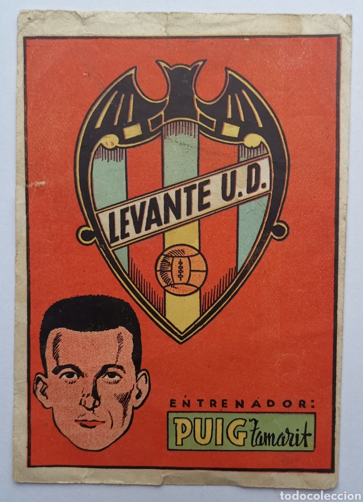 Sammeln alte Sammelbilder: Cromo Puig Zamarit Entrenador Levante Uni&oacute;n Deportiva - Cromos Cultura - A&ntilde;os 40 Gran Formato