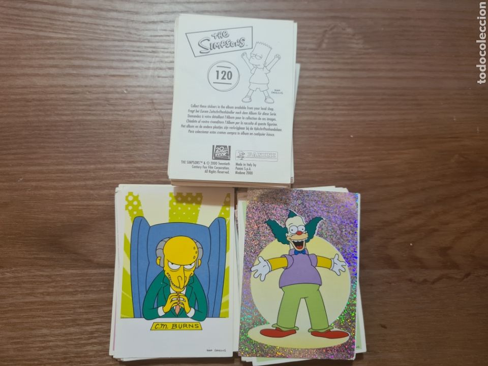 Coleccionismo Cromos antiguos: 200 CROMOS THE SIMPSONS PANINI 2000