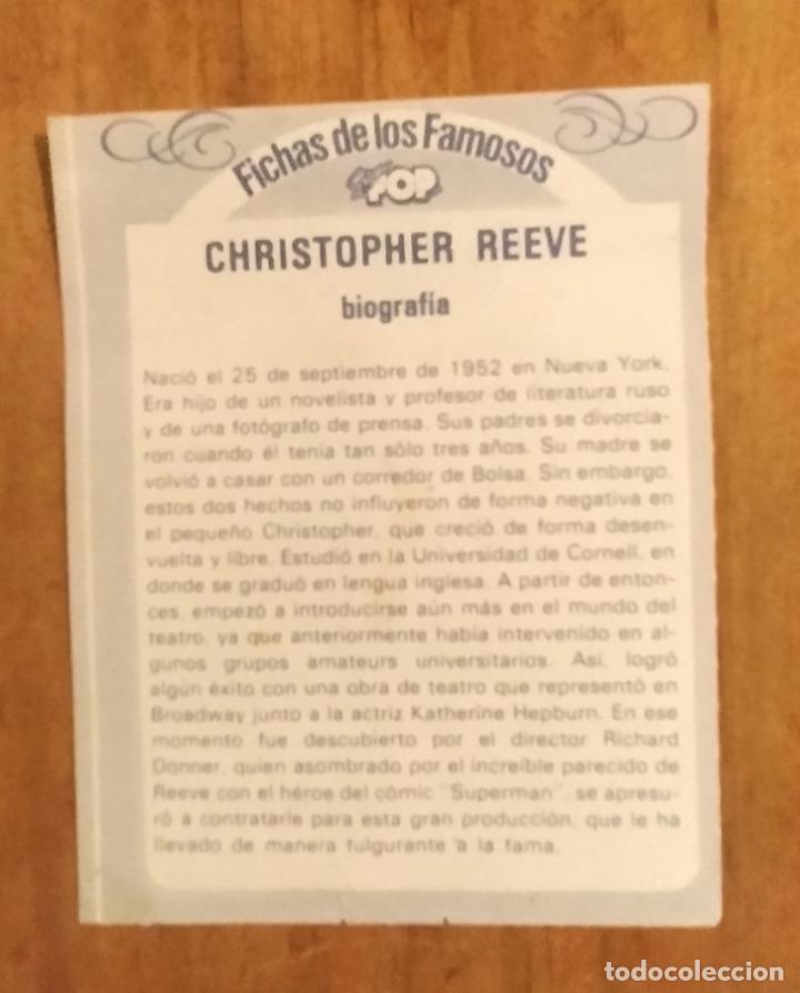 Coleccionismo cromos antiguos: Christopher Reeve Super Pop - Foto 2