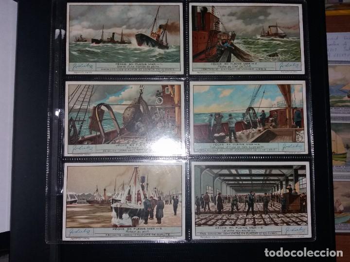 Coleccionismo Cromos antiguos: COMPA&Ntilde;IA LIEBIG, COLECCI&Oacute;N COMPLETA 6 CROMOS: P&Eacute;CHE EN PLEINE MER. NUEVOS.